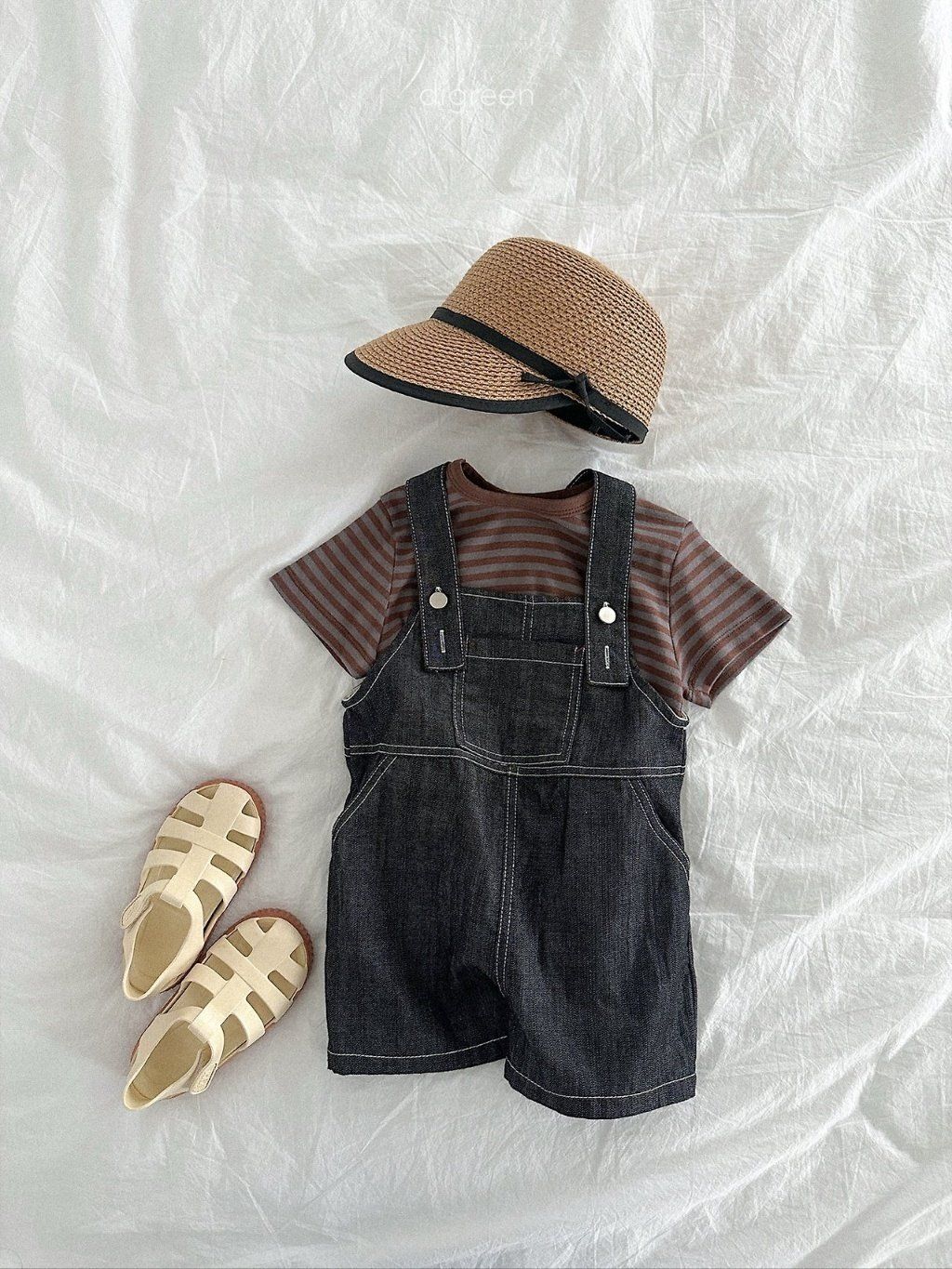 digreen camel stripe tee 焦糖暗色條文短袖T 08