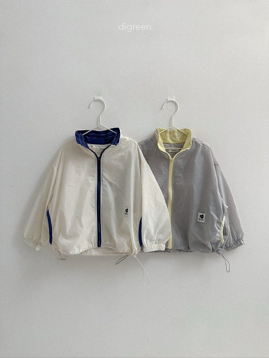 digreen air Jacket 拼色防風薄外套 01