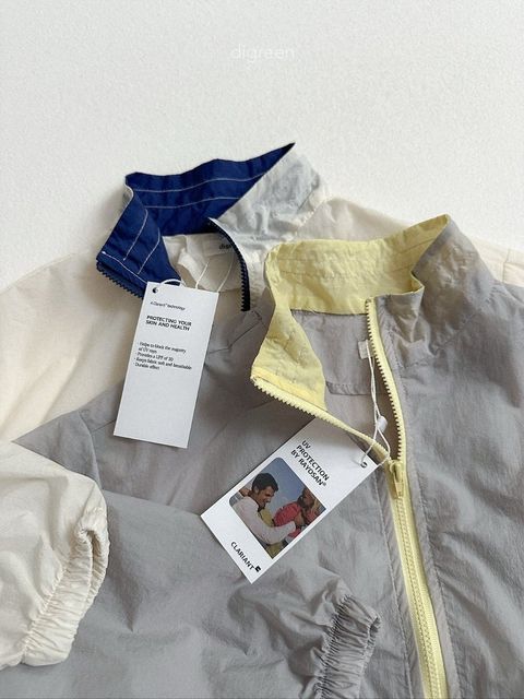 digreen air Jacket 拼色防風薄外套 03