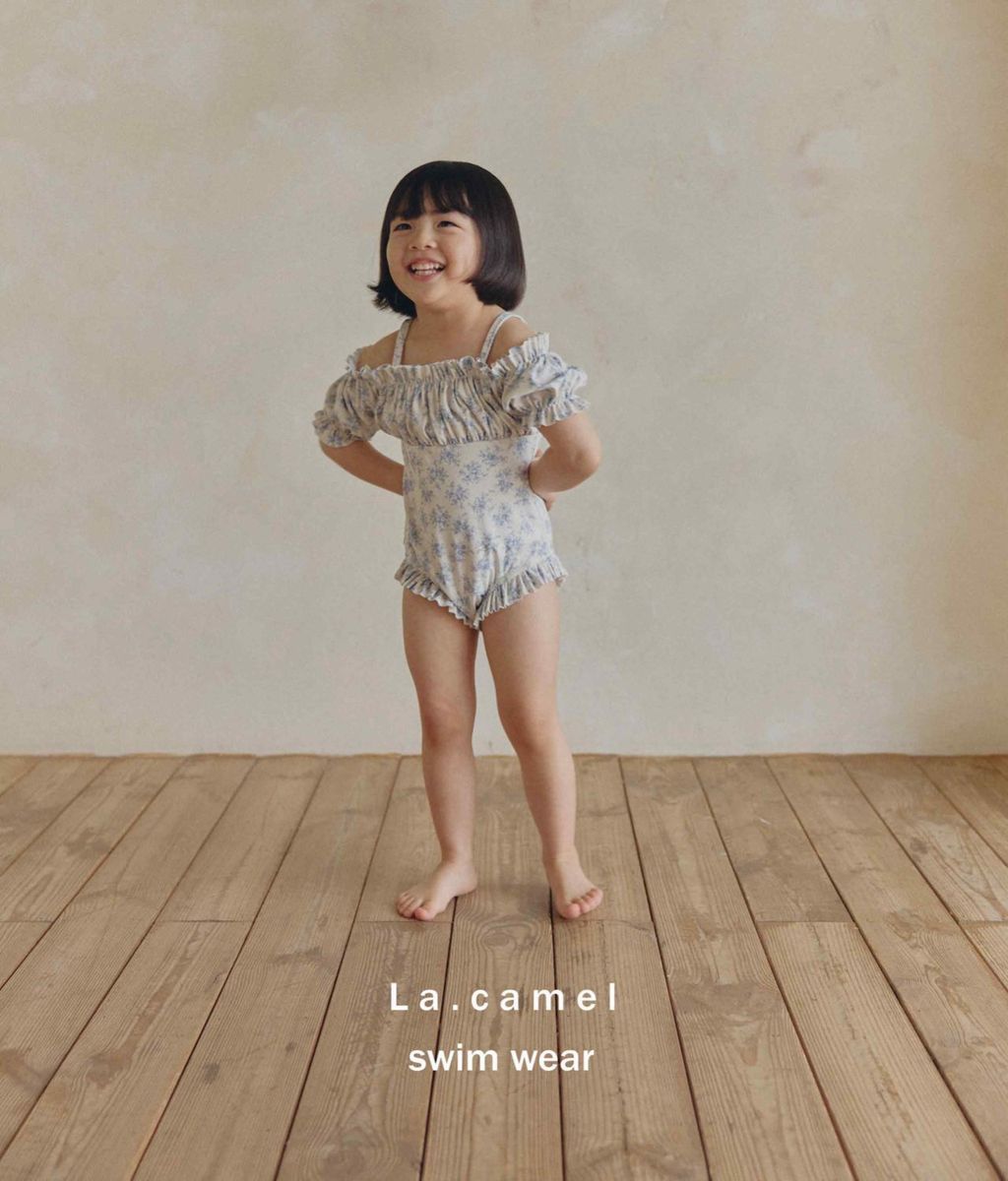 LACAMEL jude碎花吊帶露肩泳裝 04