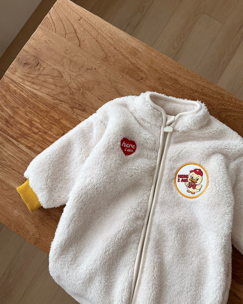 here i am kinder fleece 拼色包邊連身裝 09