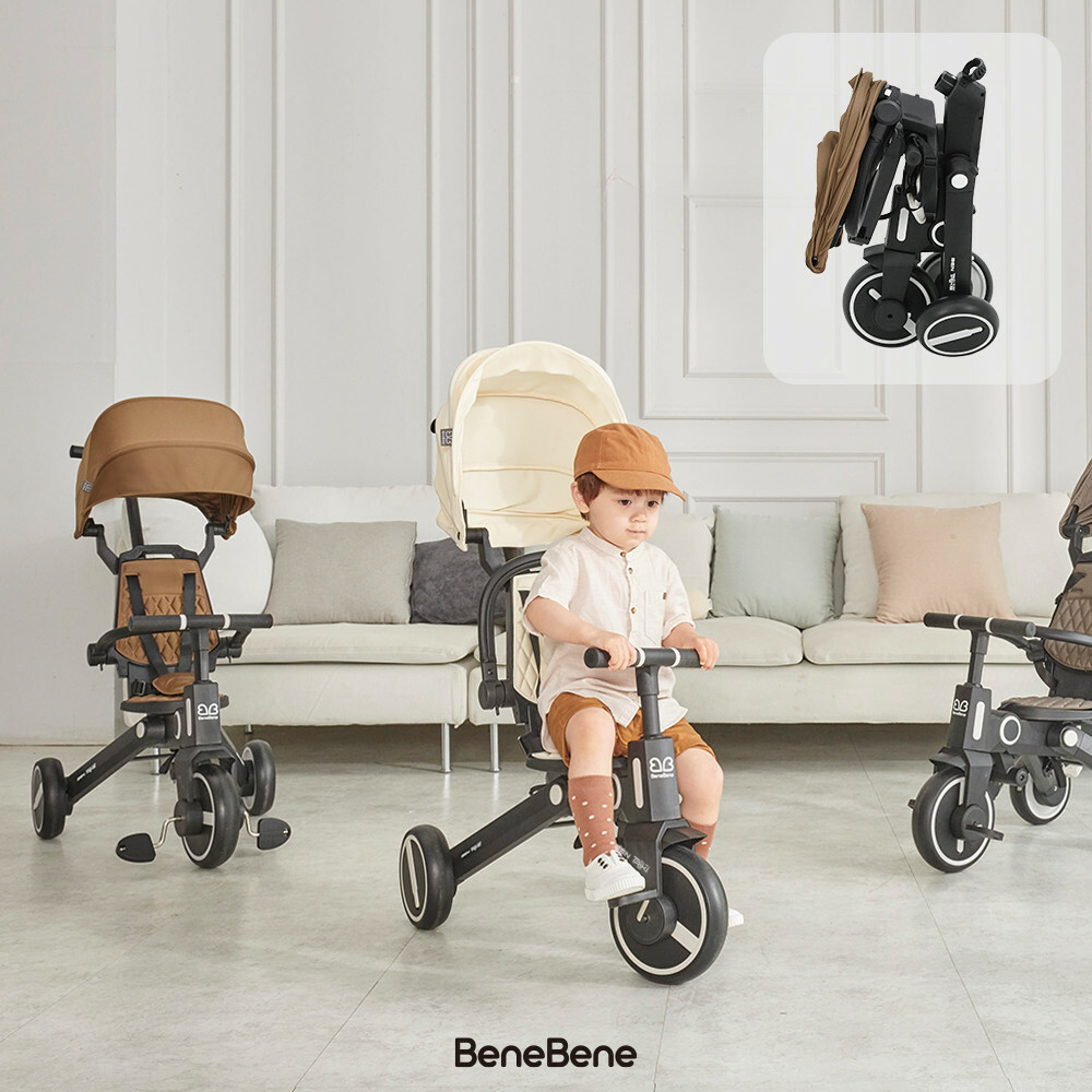 BeneBene ベビーカー 三輪車 オールインワン 折りたたみ可 手押し付