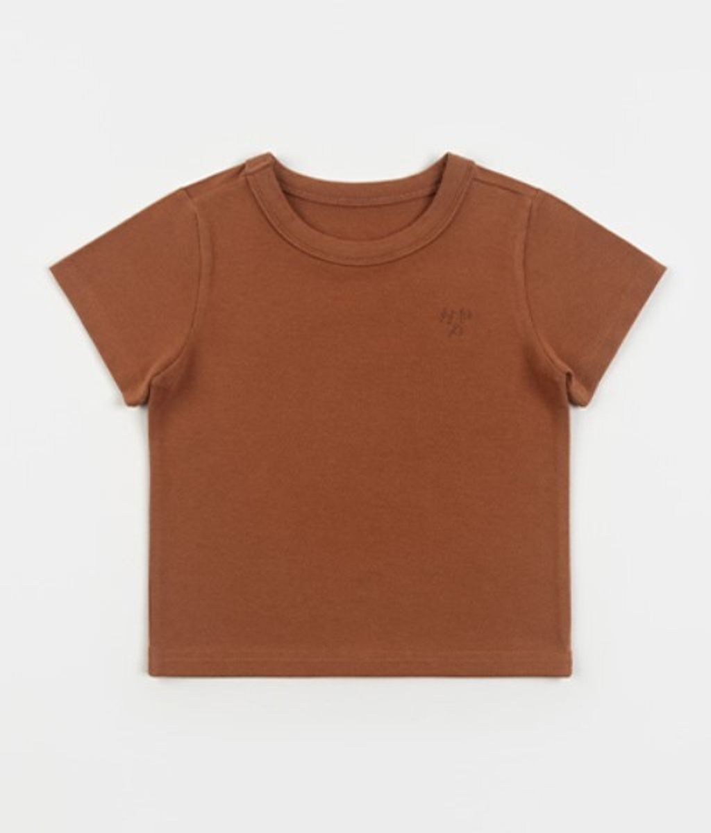 river short sleeves tshirt_orange brown
