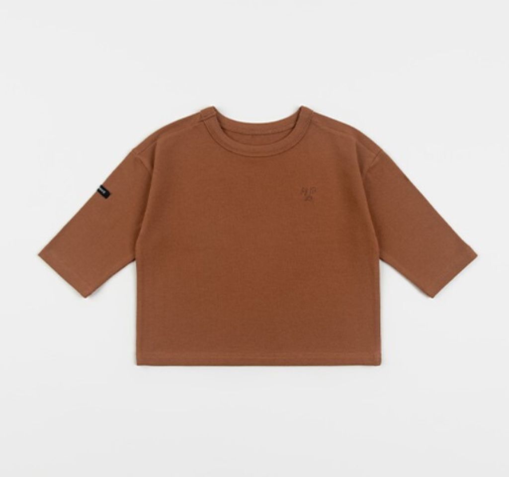 river long sleeves tshirt orange brown
