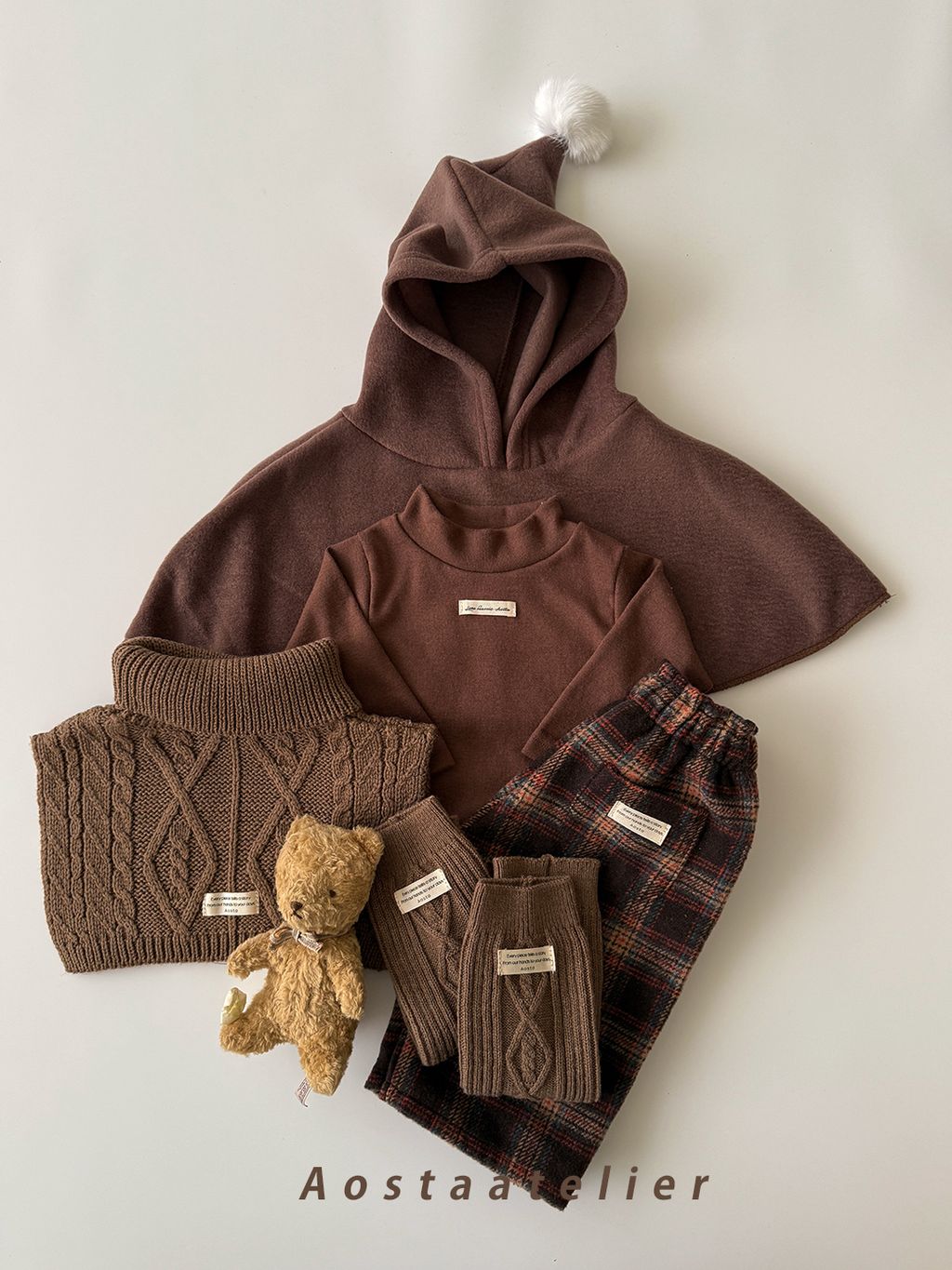 체크바지 브라운-10