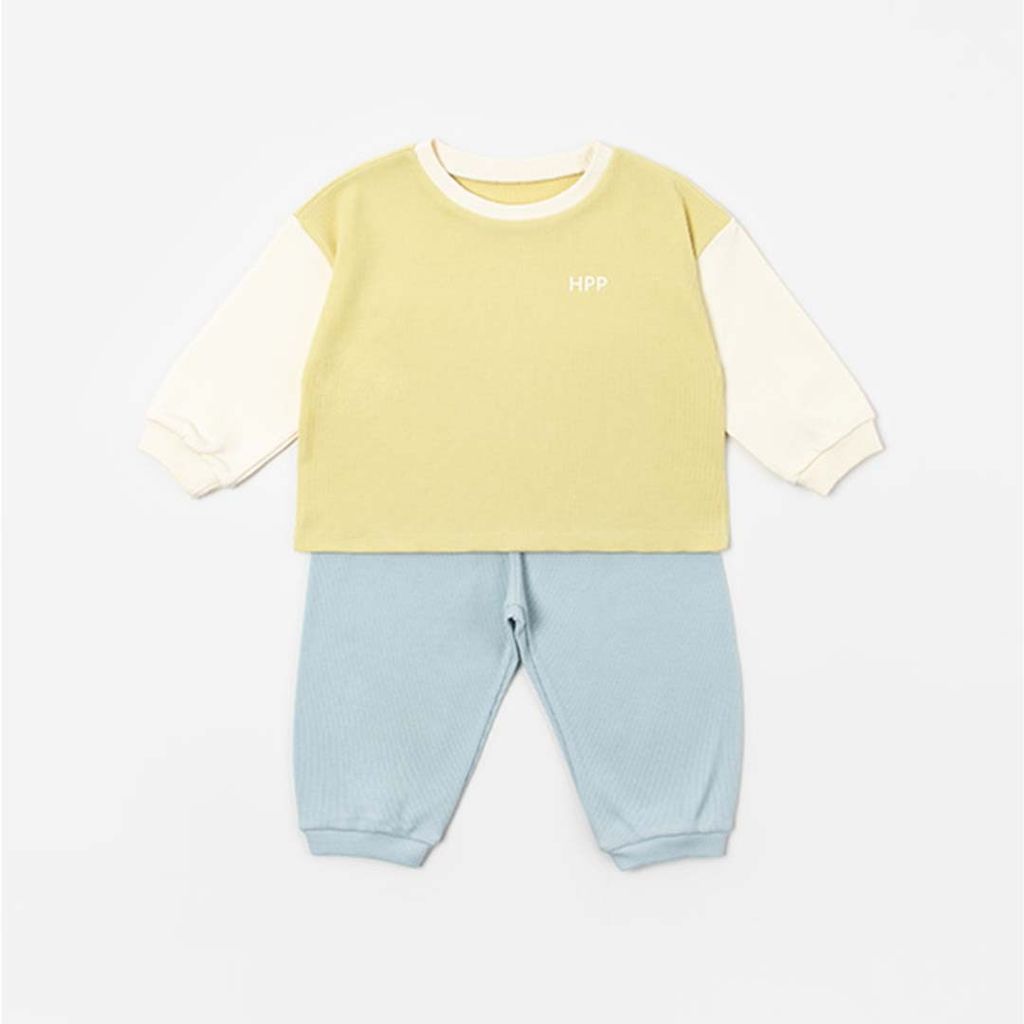 weavebabyloungewear_LEMON GREEN+MINT BLUE