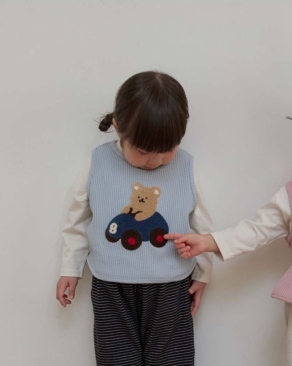 BEBOLIEN車車小熊華夫格背心10