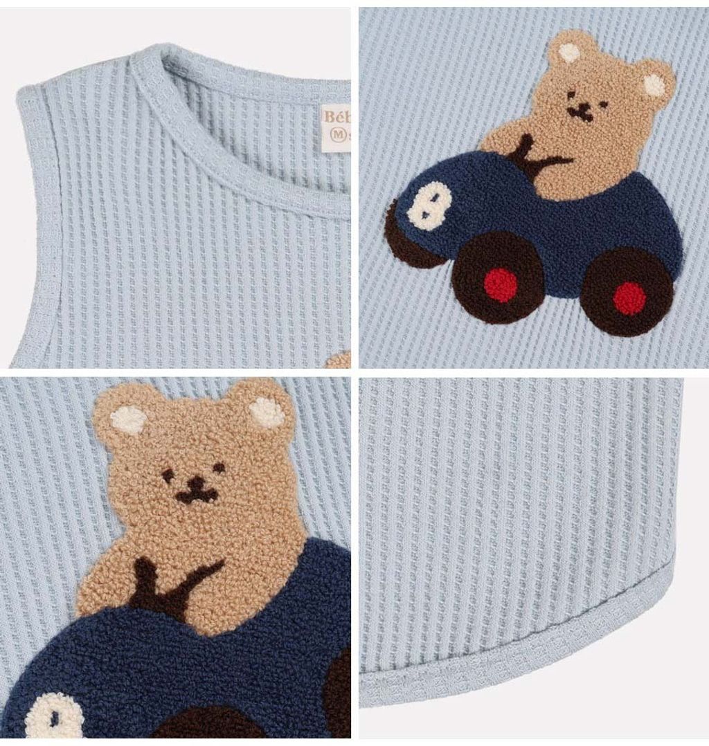 BEBOLIEN車車小熊華夫格背心15