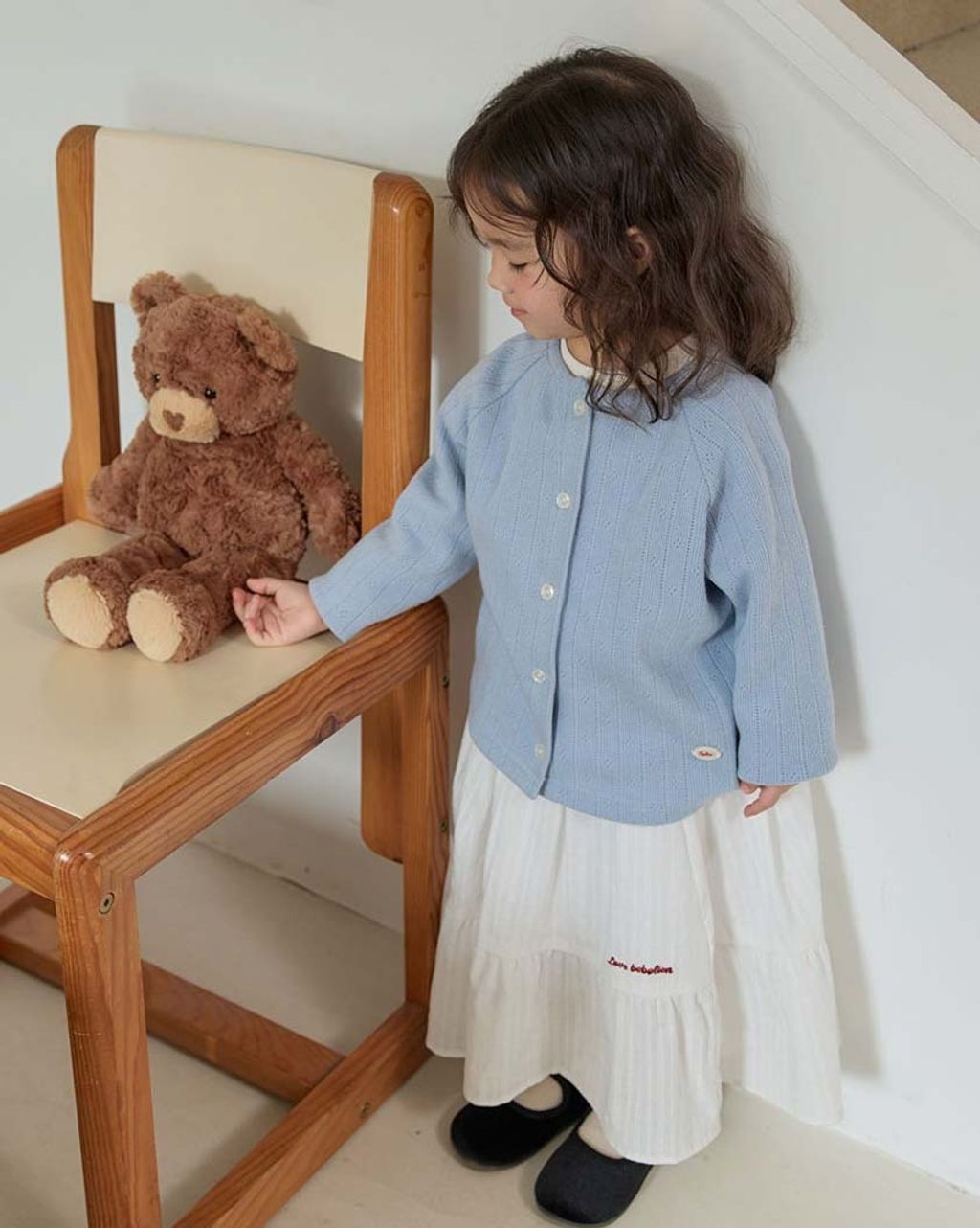 bebolien刺繡白色長裙13