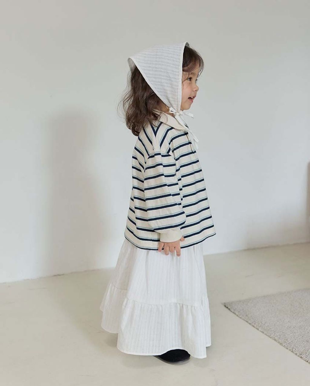 bebolien刺繡白色長裙06