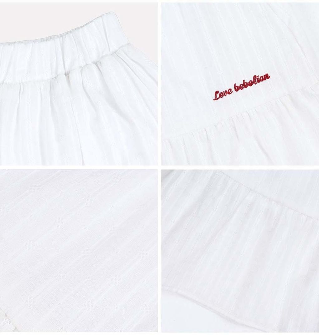 bebolien刺繡白色長裙20