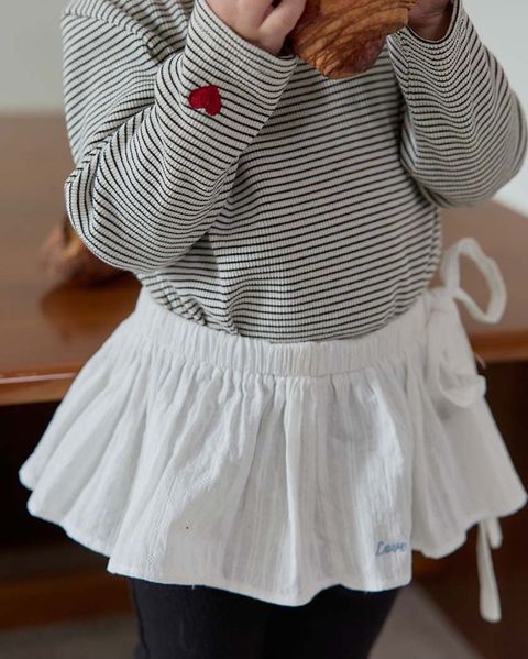 BEBOLIEN綁帶白色襯裙03