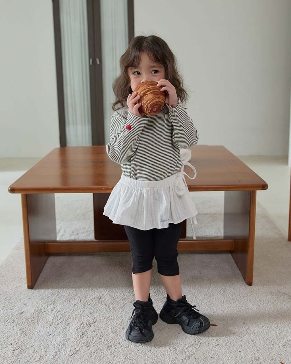 BEBOLIEN綁帶白色襯裙05