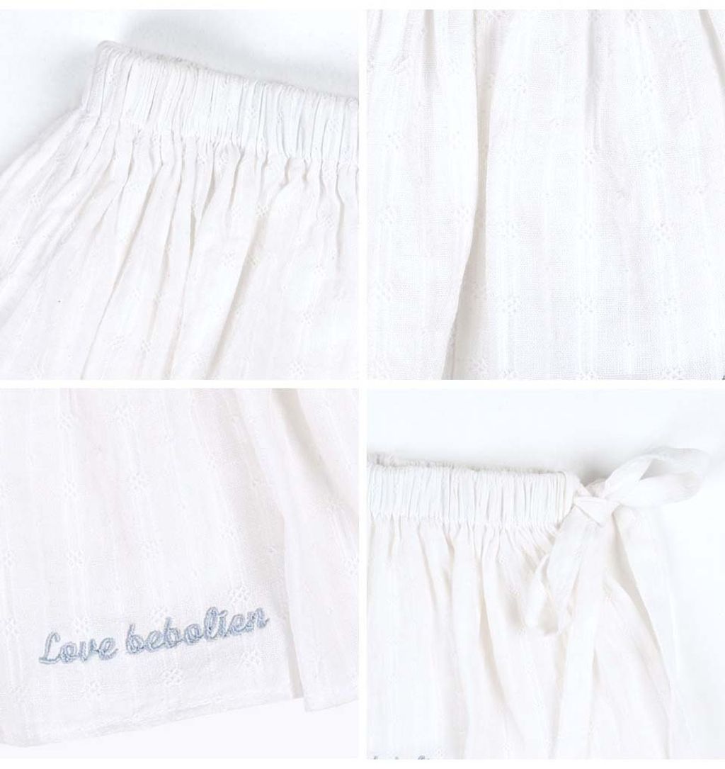 BEBOLIEN綁帶白色襯裙21