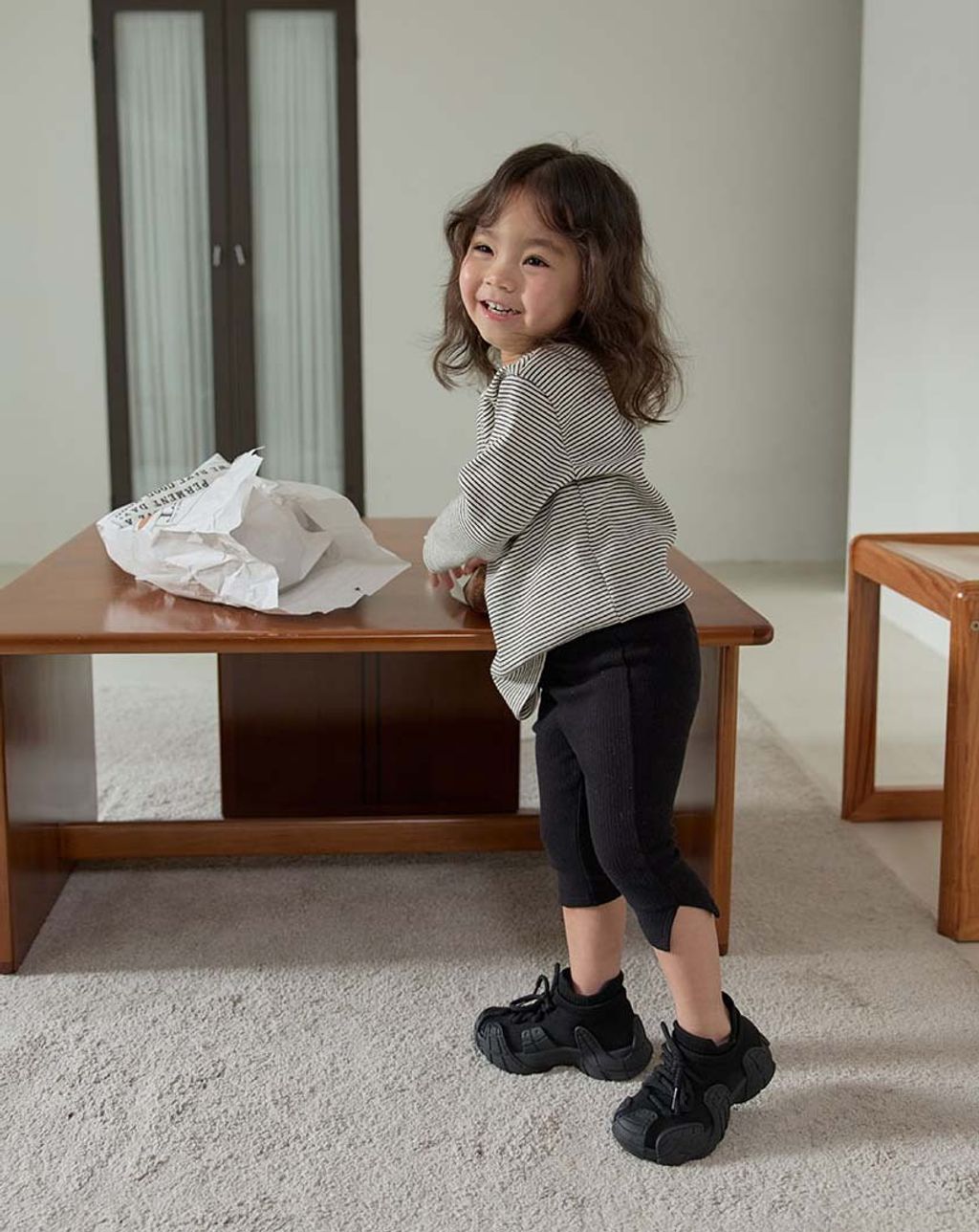 bebolien開叉彈性七分褲 03