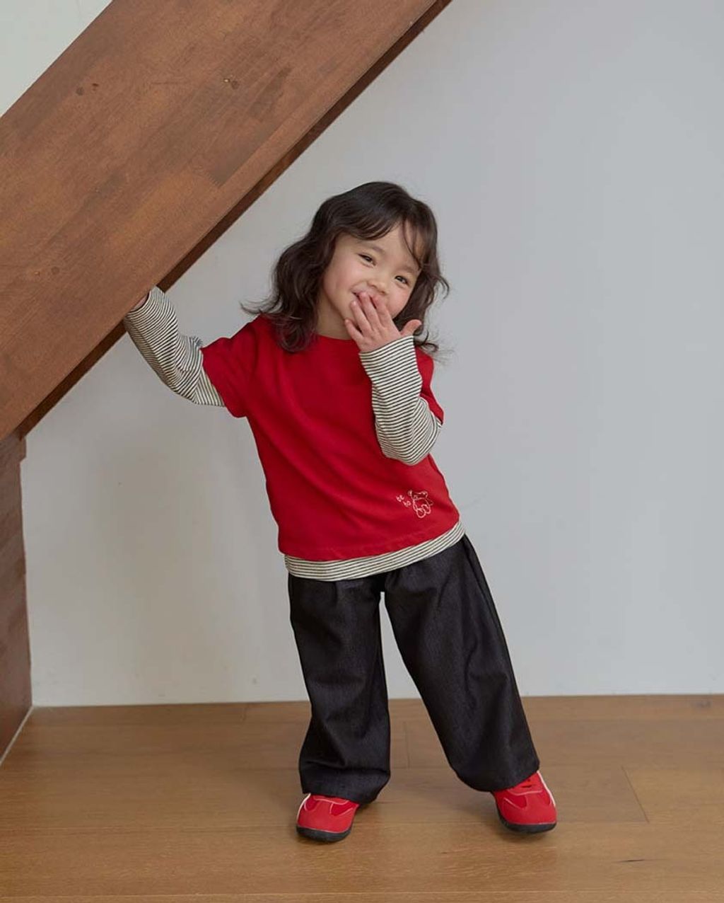 BEBOLIEN愛心刺繡條紋上衣 19