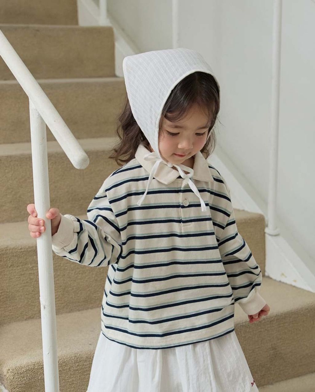 bebolien翻領條紋上衣 01