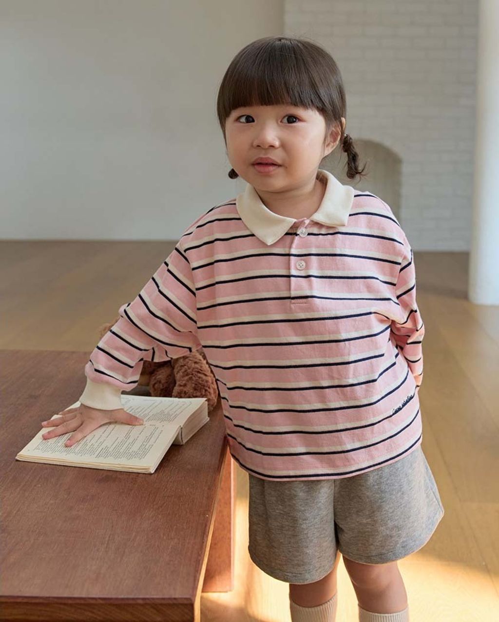 bebolien翻領條紋上衣 15