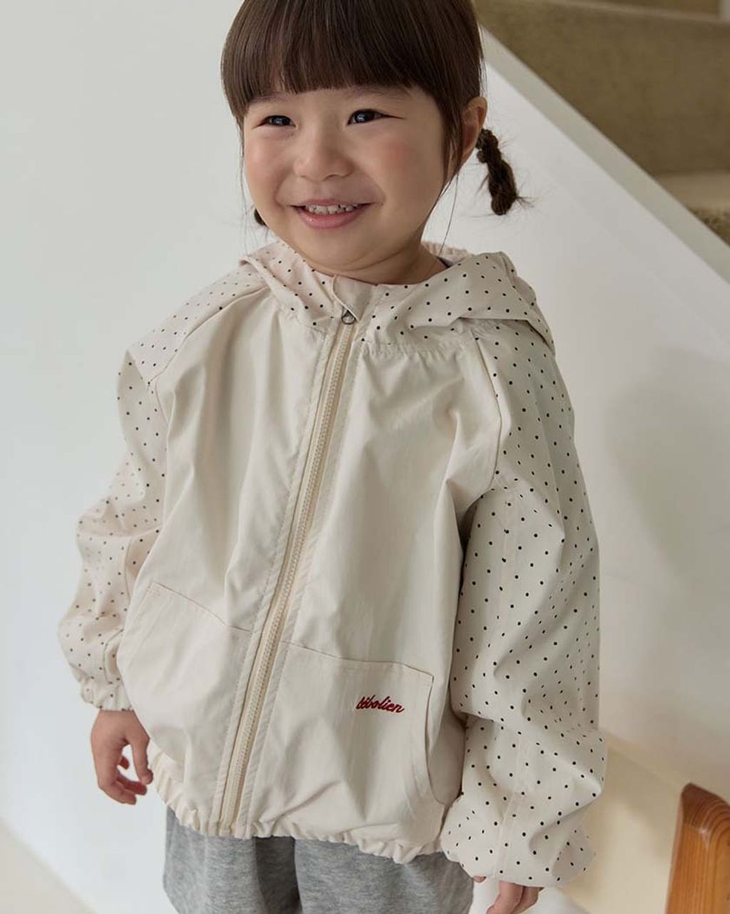 bebolien點點拼接連帽防風外套 12