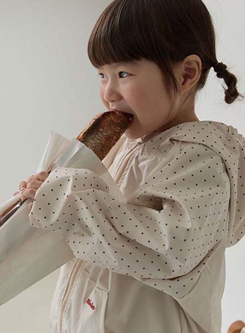 bebolien點點拼接連帽防風外套 15