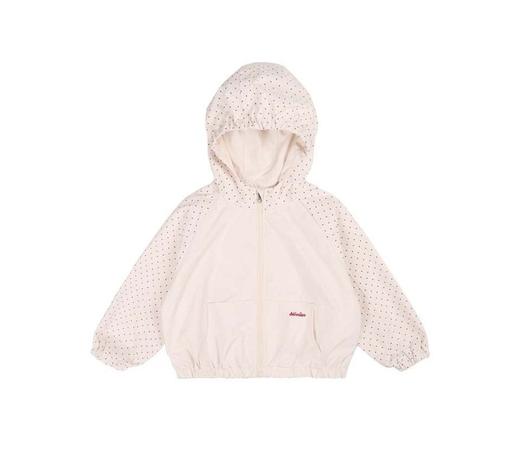 bebolien點點拼接連帽防風外套 19