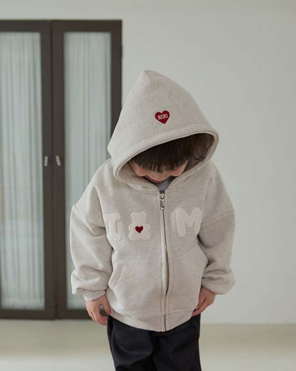 bebolien小熊字母連帽外套 05