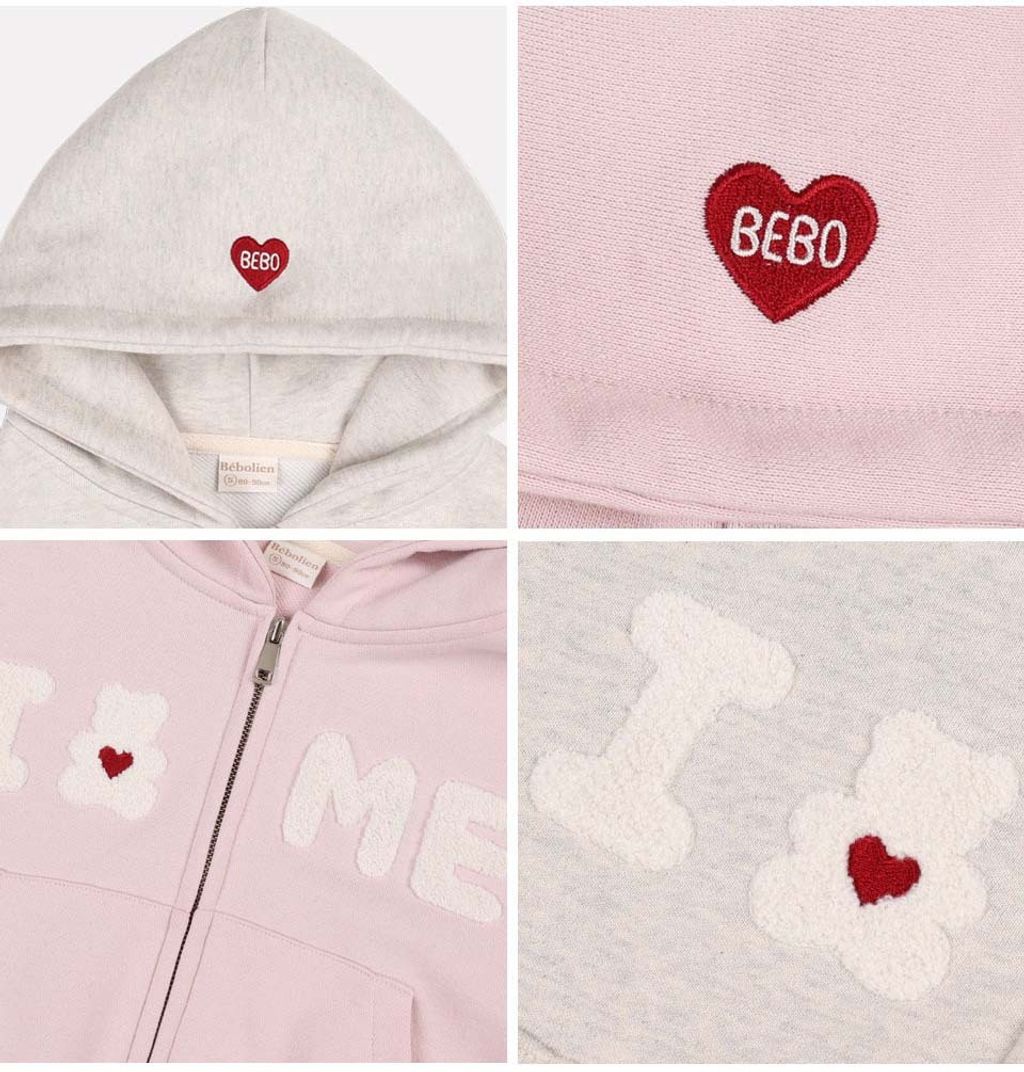 bebolien小熊字母連帽外套 22