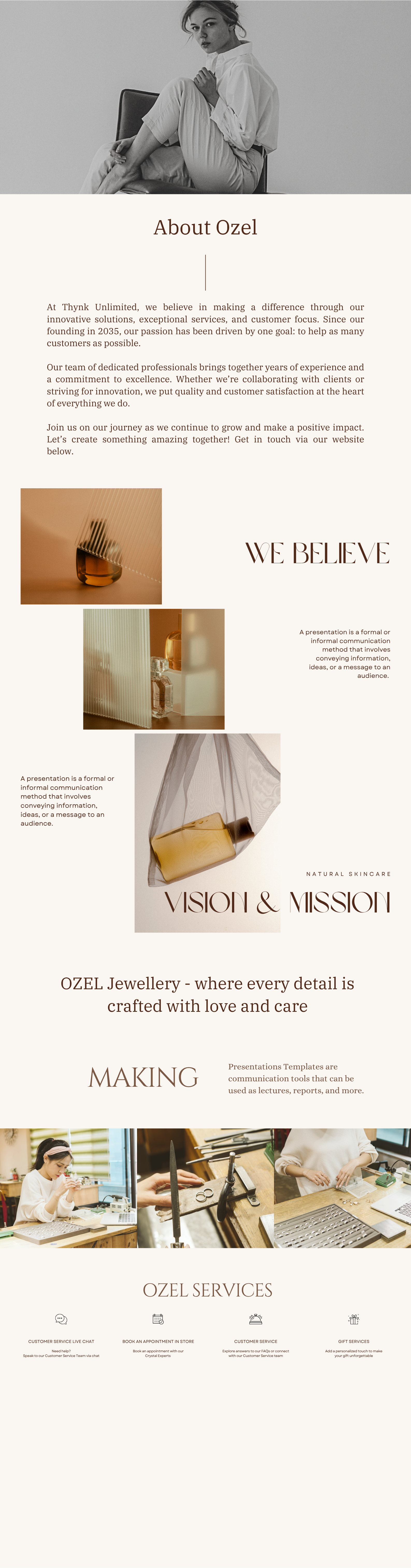Beige Aesthetic About Us Article Page