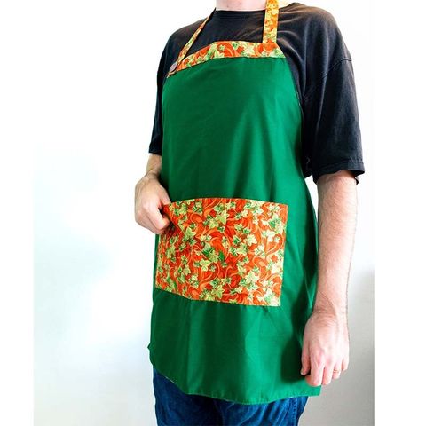 Green Apron with Red Motif - M Size