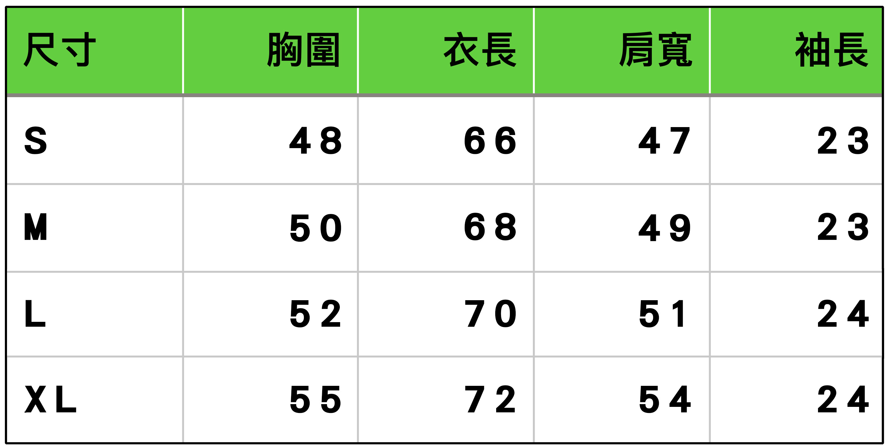 露波衣服尺寸表