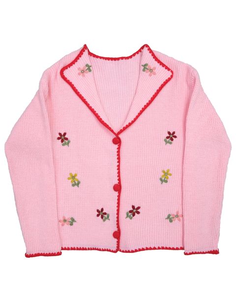 春天小花毛衣外套