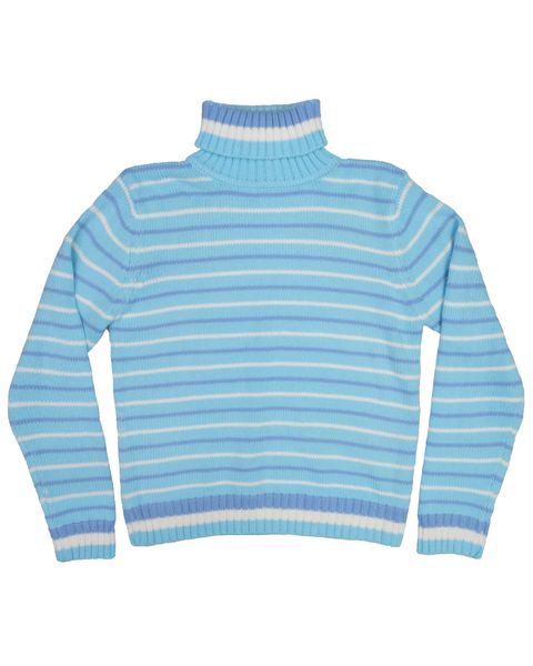 藍色條紋毛衣