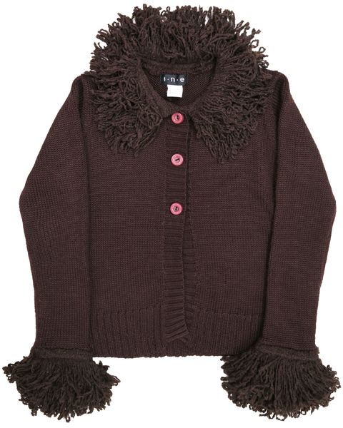 咖啡色針織外套