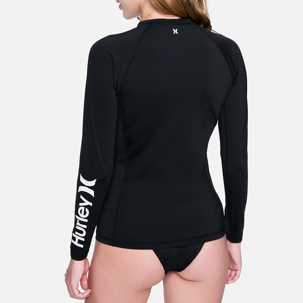 HURLEY|女 LONG SLEEVE ZIP RASHGUARD 防磨衣長袖