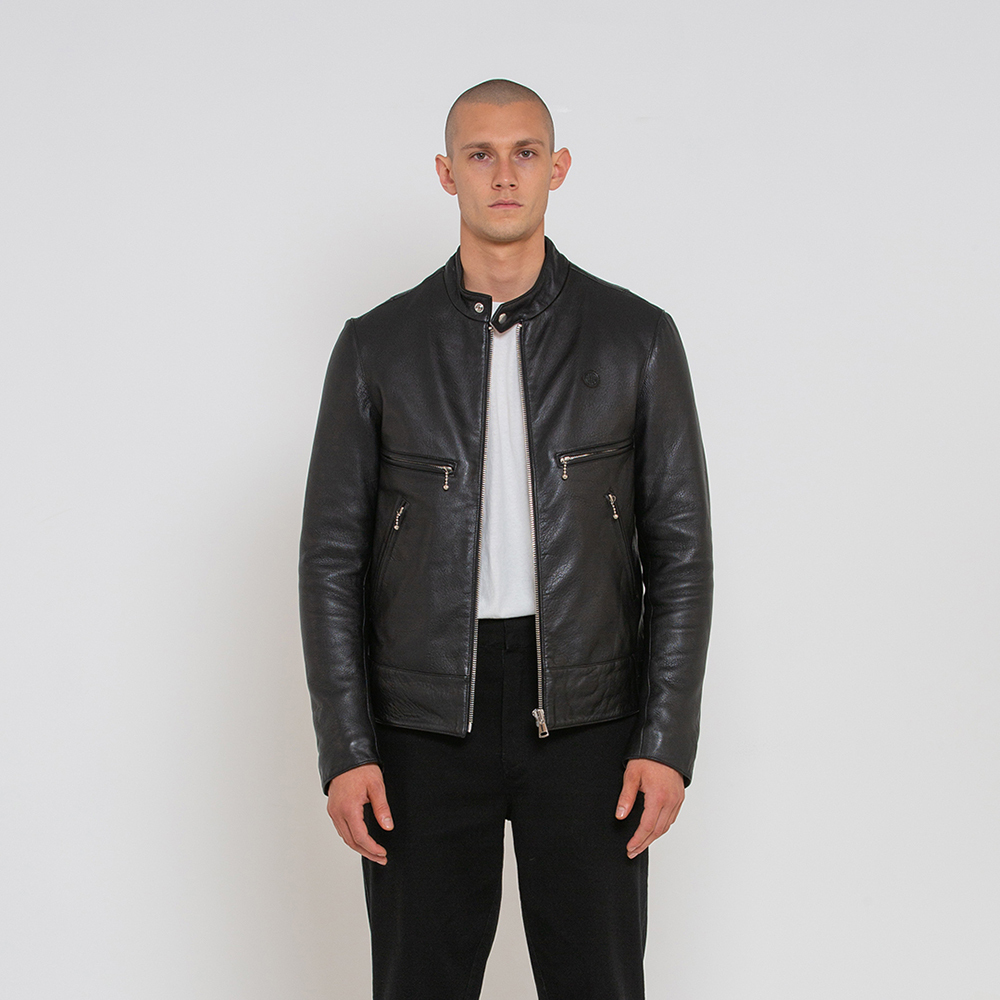 DMF226390.Thunder Leather Jacket.Black.1