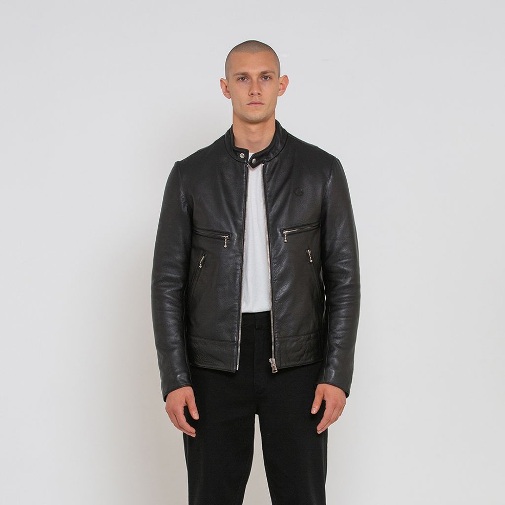 DMF226390.Thunder Leather Jacket.Black.1