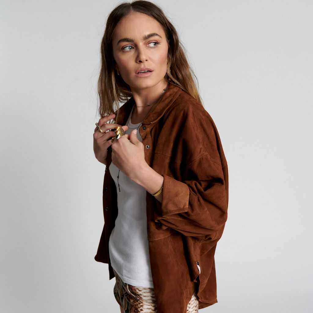 ONETEASPOON | 女SUEDE DARIA SHACKET 襯衫外套– Concrete surf ONETEASPOON | 女SUEDE DARIA SHACKET 襯衫外套– Concrete surf