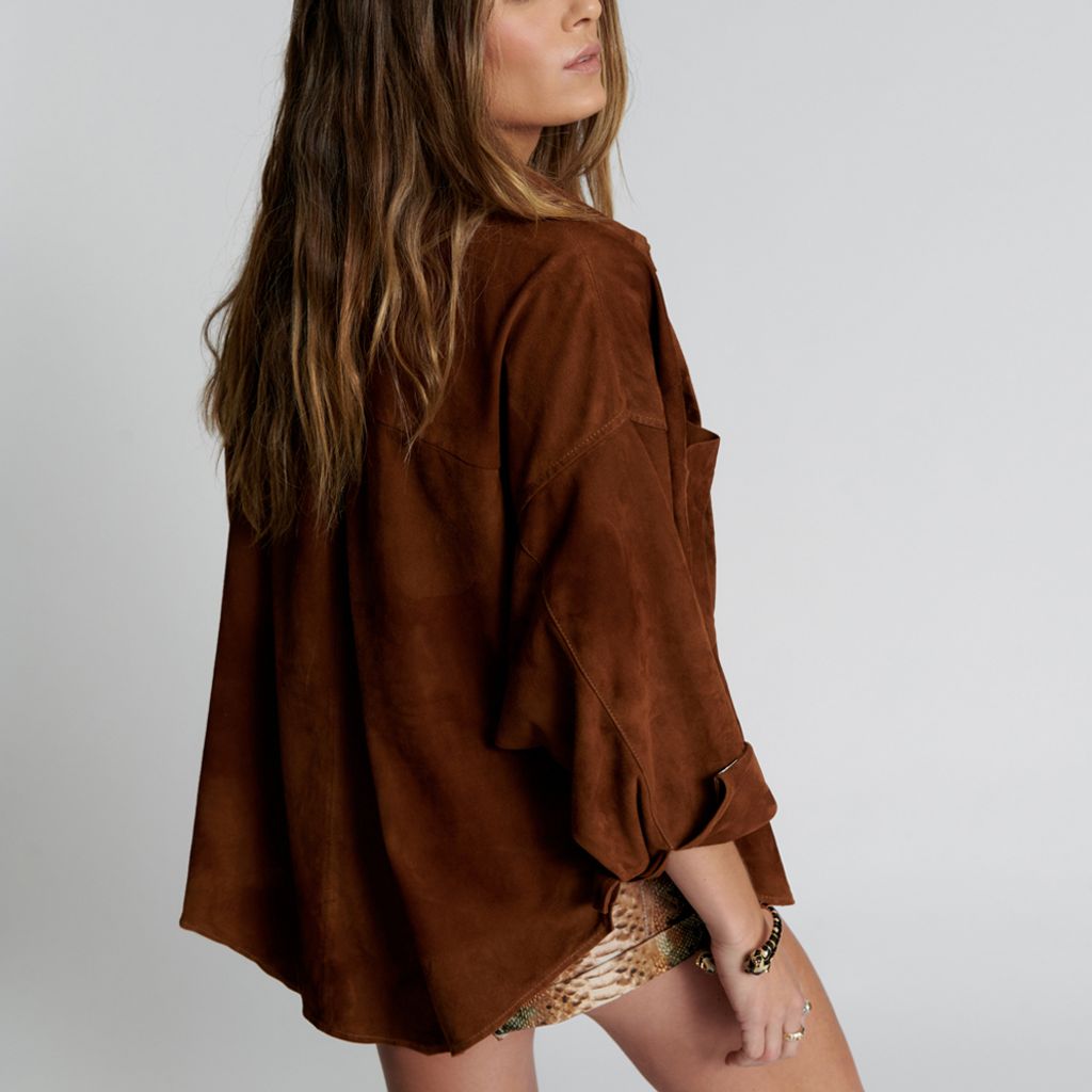 ONETEASPOON | 女SUEDE DARIA SHACKET 襯衫外套– Concrete surf ONETEASPOON | 女SUEDE DARIA SHACKET 襯衫外套– Concrete surf