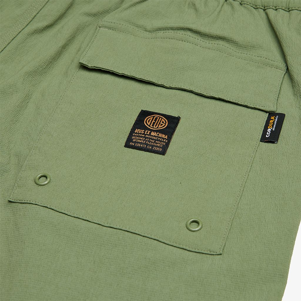 DMP242308A.Cordura Glide Swim Short.Oil Green