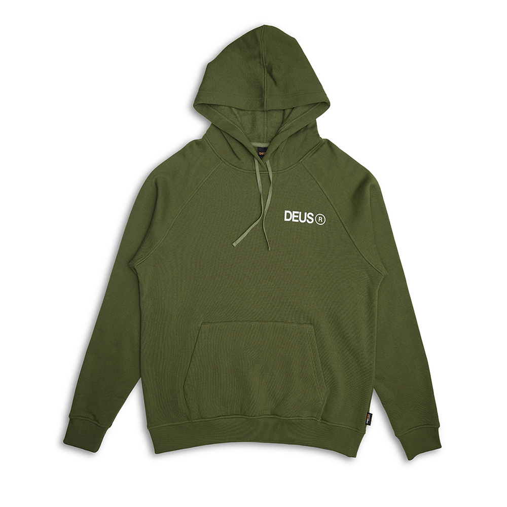 DMF248603.Beams Cordura Hoodie.Pine.1