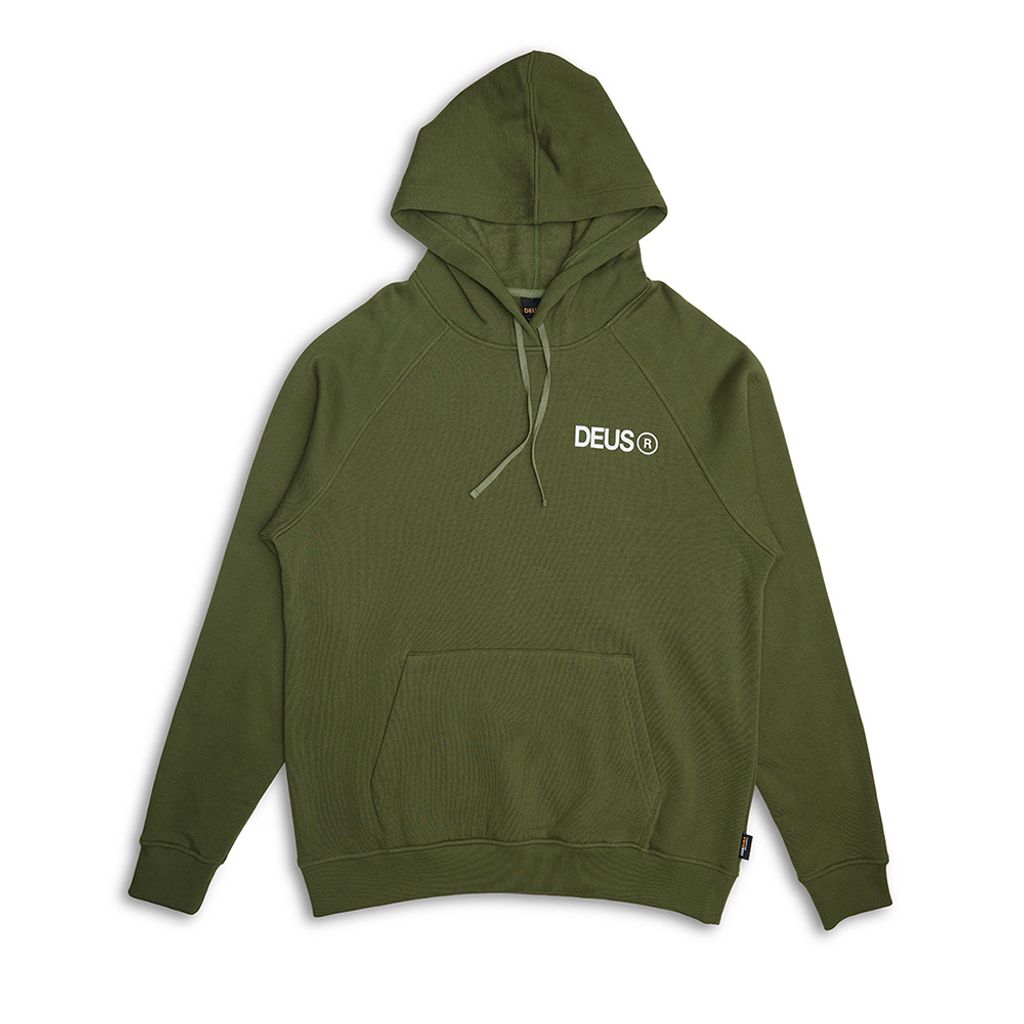 DMF248603.Beams Cordura Hoodie.Pine.1