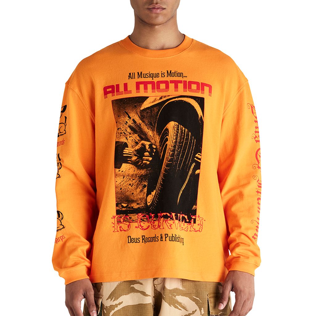 DUP251977A-Dancing Ghost Ls Tee-Persimmon Orange-1
