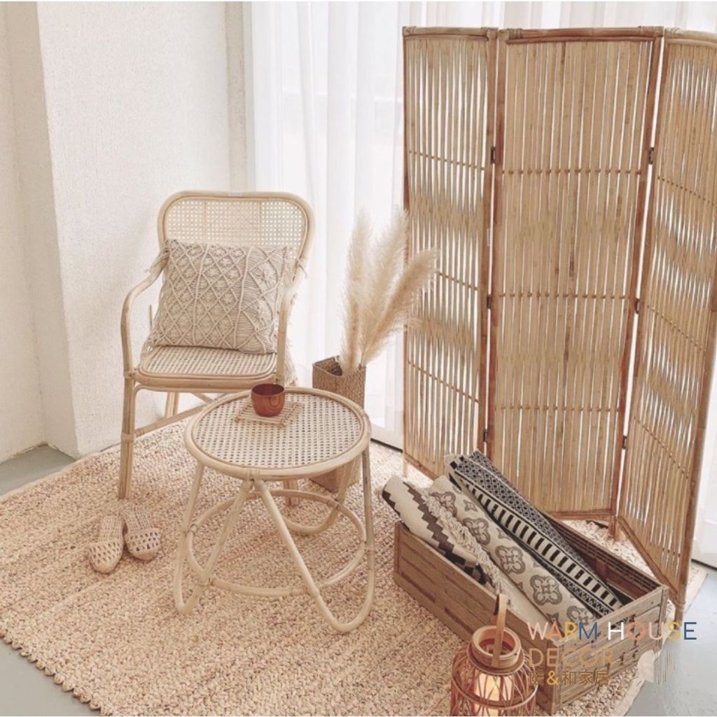 Warm House 超美藤編編織椅子ins網美店擺飾單椅傢俱民宿擺飾店鋪擺飾設計裝飾居家傢俱 Warm House Decor