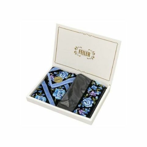 FEILER 日版藍色玫瑰手帕化妝包禮物組_1.jpg