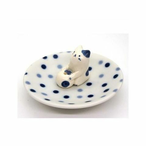 Craftman house 瀨戶燒 染貓香立（坐姿）.jpg