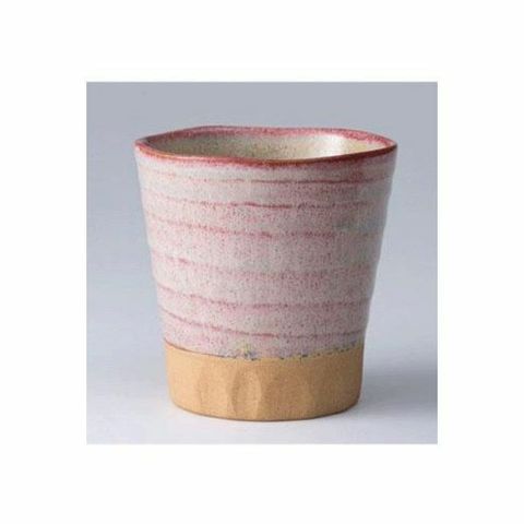 山勝美濃陶苑美濃窯變茶杯_粉紅