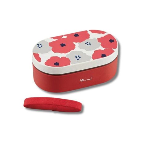 Wpc. 日本製印花便當盒_紅白