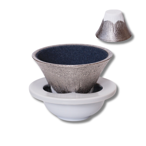 COFIL 波佐見燒 金銀色富士山陶瓷咖啡濾杯_2