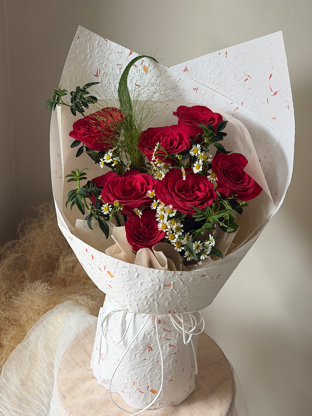 Rustic Pink Bouquet Still Life