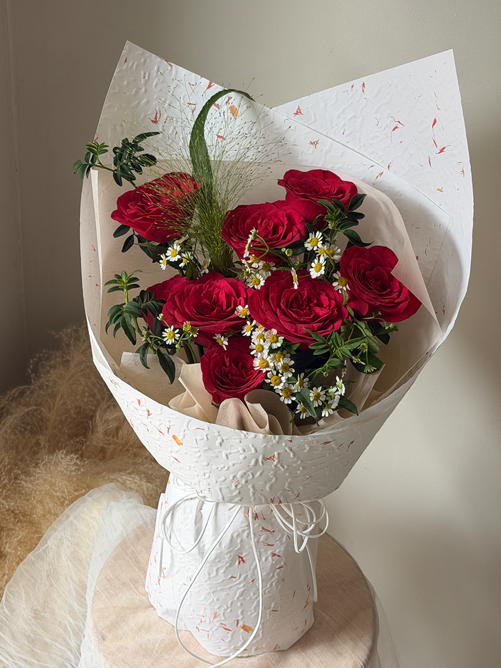 Rustic Pink Bouquet Still Life